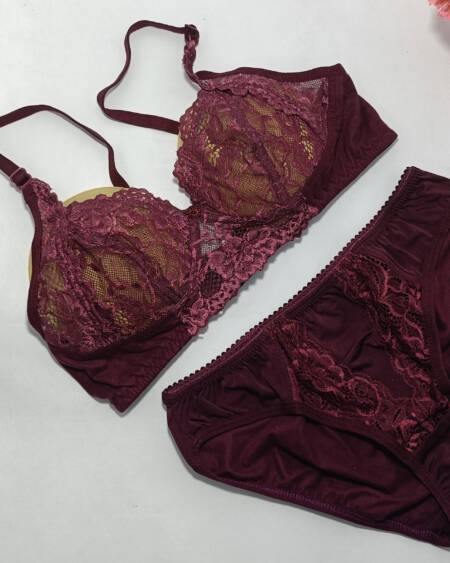 Flossy Cosy Net Bra and Panty Set for Women - Sexy Lingerie Innerwear