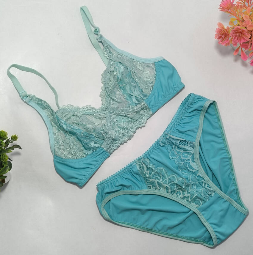 Flossy Cosy Net Bra and Panty Set for Women - Sexy Lingerie Innerwear - Image 4